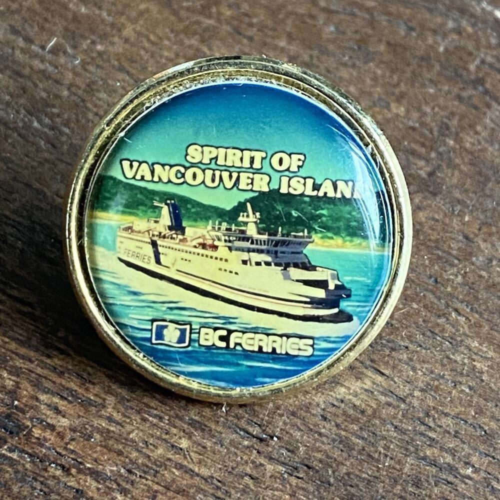 Spirit Of Vancouver Island Canada BC Ferries Ferry Boat Souvenir Hat Pin Vintage
